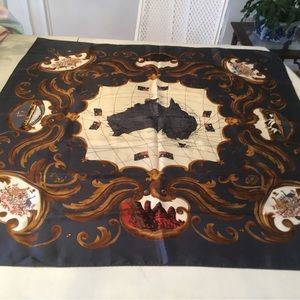 Oroton Map of Australia Silk Scarf